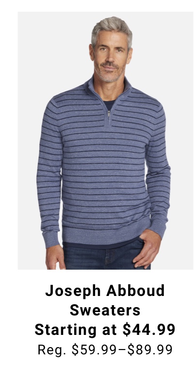 Joseph Abboud Sweaters Starting at $44.99 Reg. $59.99-$89.99