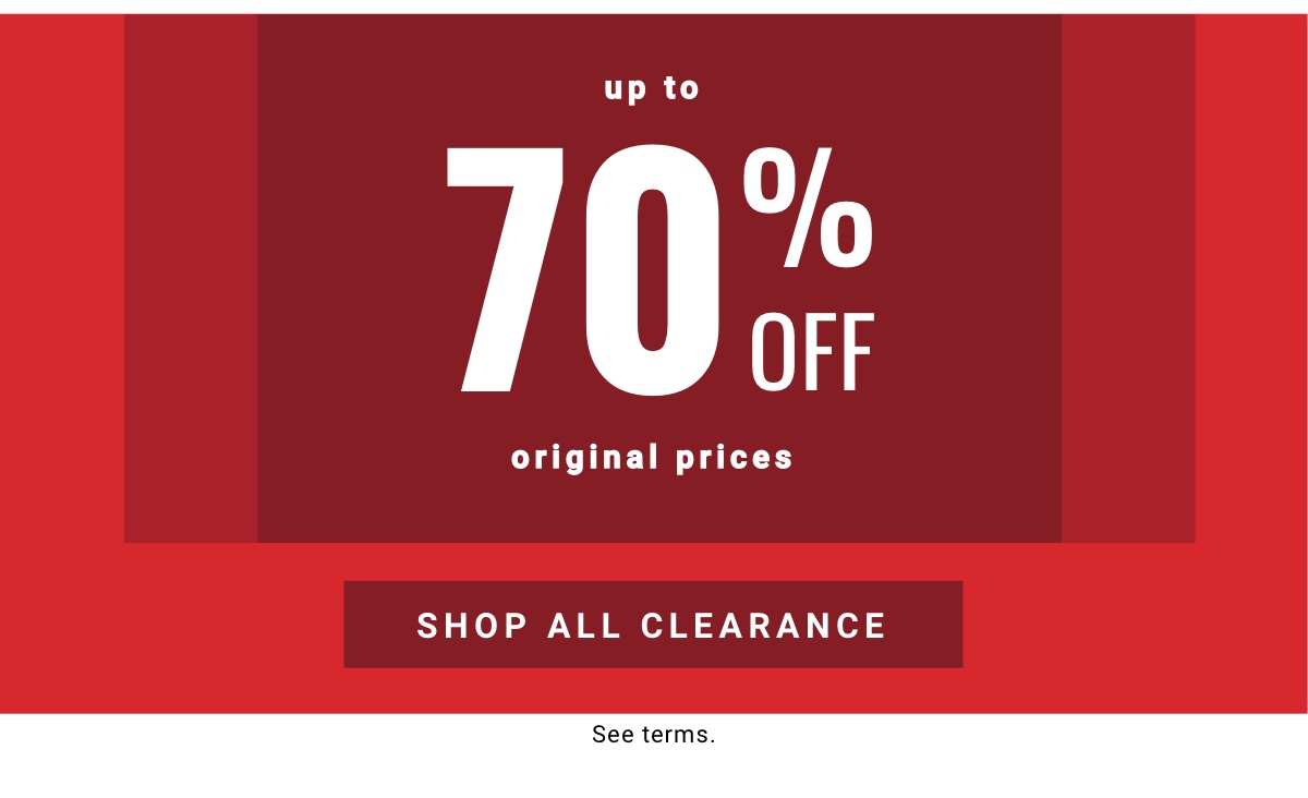 Up to 70% Off Original Prices - Shop All Clearance