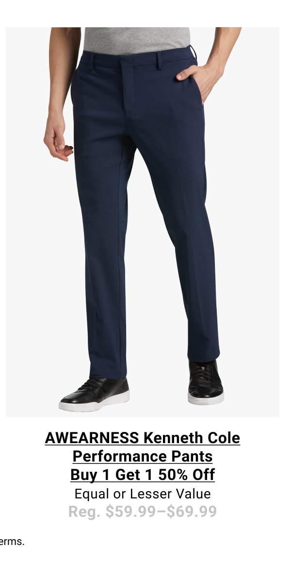 Awearness Kenneth Cole  Performance Pants Buy 1 Get 1 50% Off