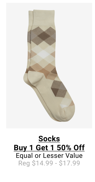 Socks Buy 1 Get 1 50% Off