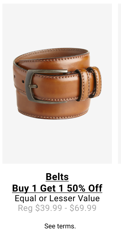 Belts Buy 1 Get 1 50% Off