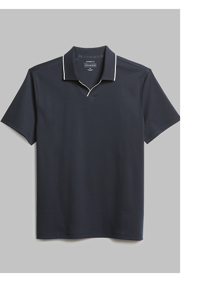 Navy Joseph Abboud Modern Fit Luse Mini Stripe Johnny Polo