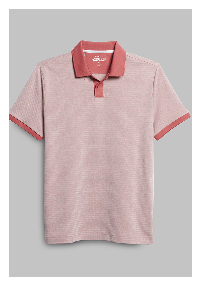 AWEARNESS Kenneth Cole Slim Fit Ottoman Ribbed Polo Shirt